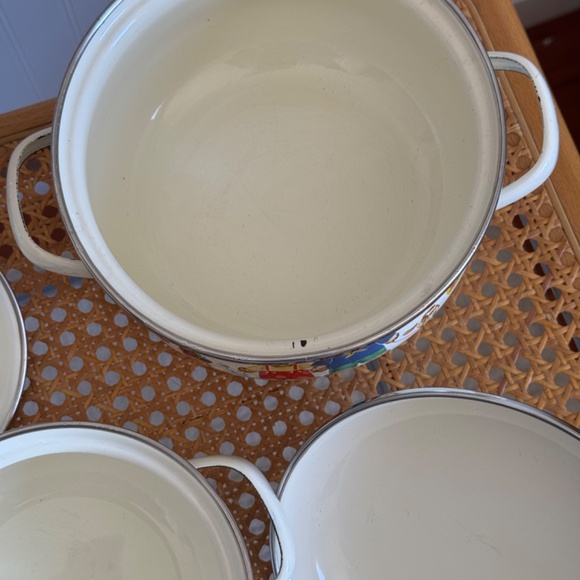 Teddy Bear Enamel Pots with Lids - Picture 4 of 7